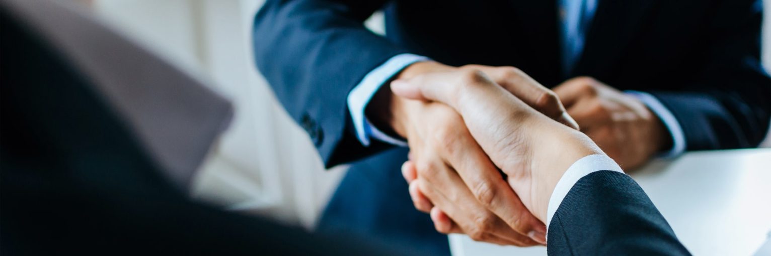Partnership. two business people shaking hand after business job interview in meeting room at office, congratulation, investor, success, interview, partnership, teamwork, financial, connection concept